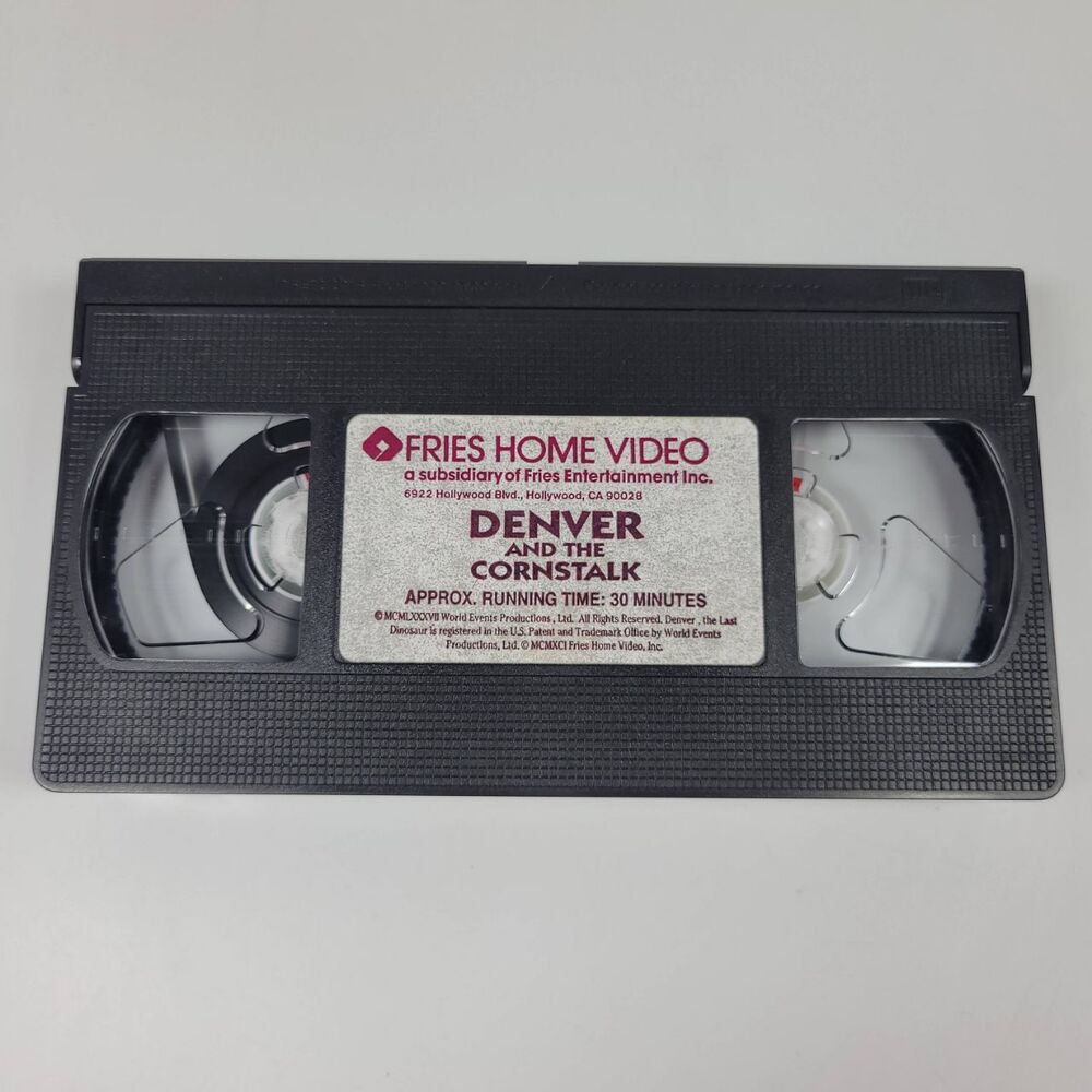 Denver The Last‎ Dinosaur The Cornstalk Animated 1987 VHS Video Tape VTG - Picture 4 of 6